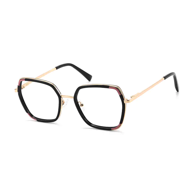 Geometric Black Eyeglasses