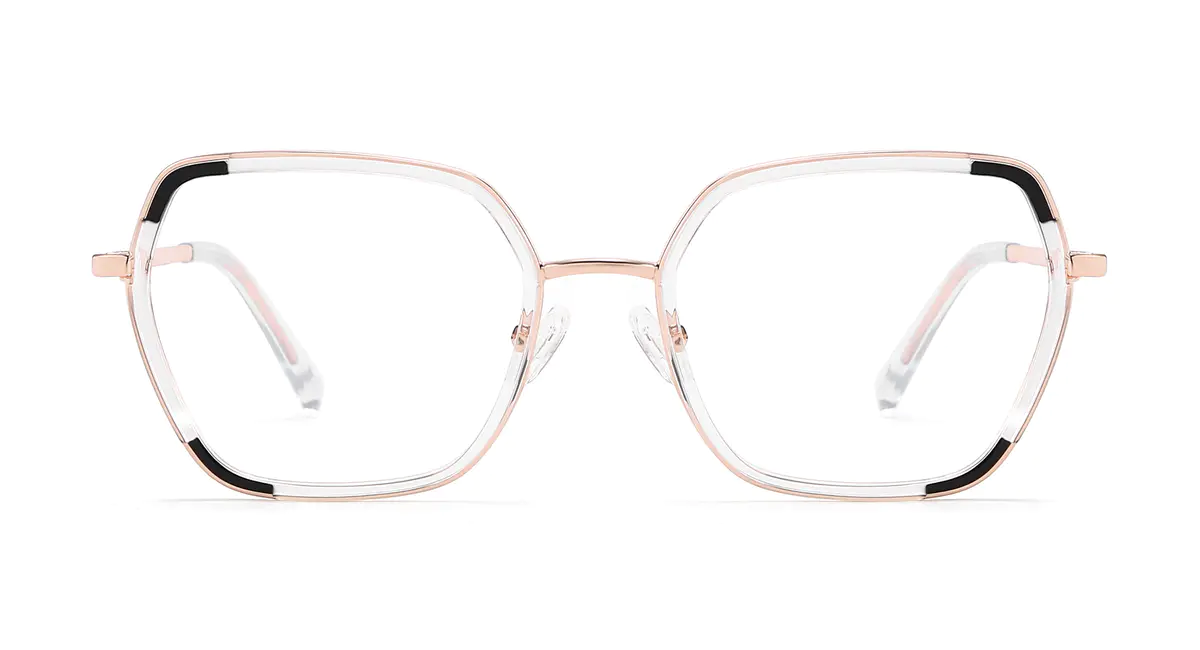 Geometric Clear Eyeglasses