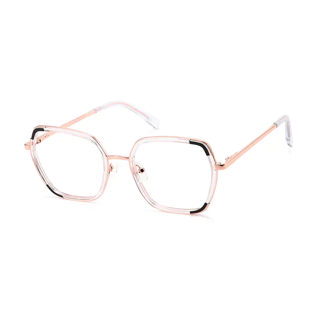 Geometric Clear Eyeglasses