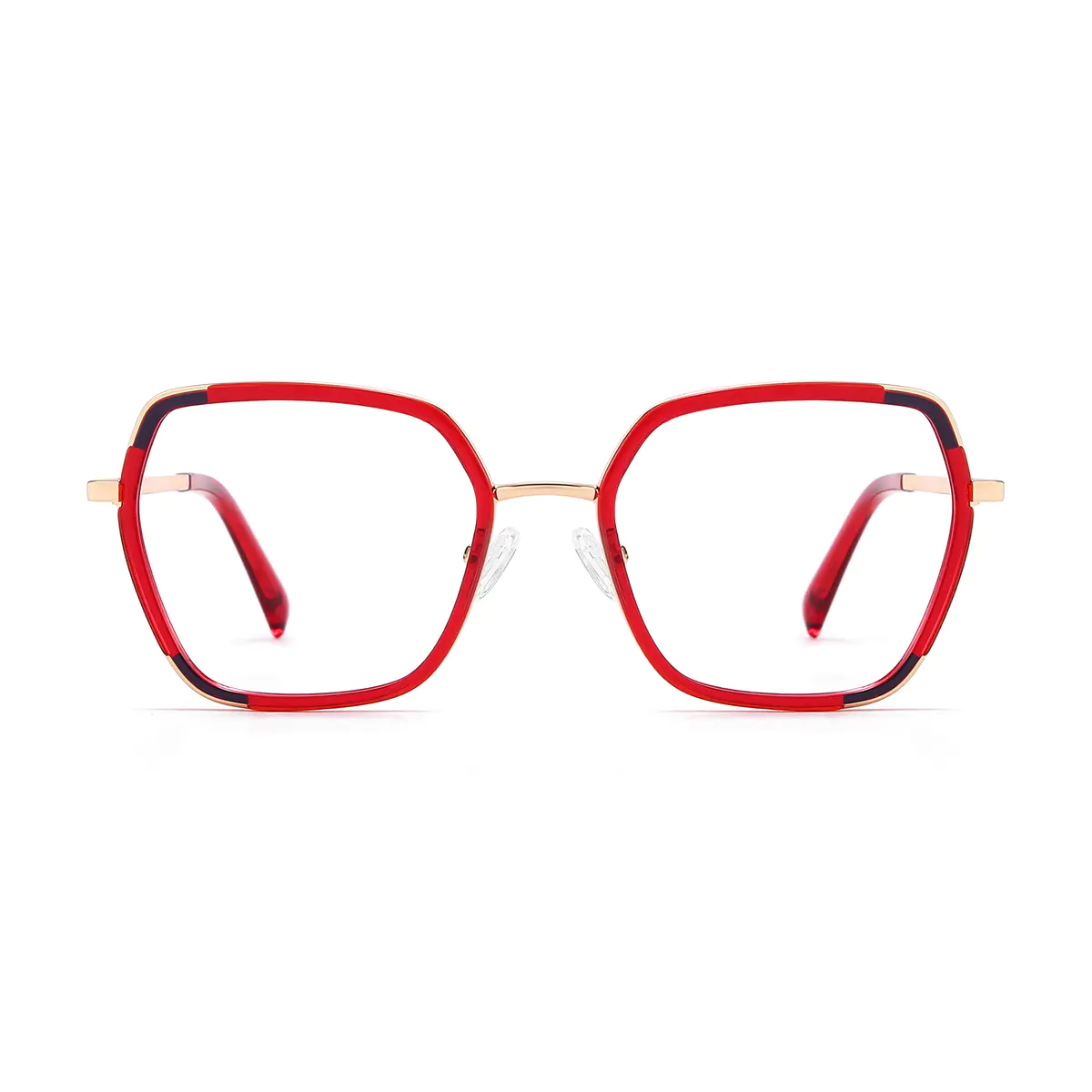 Geometric Red Eyeglasses