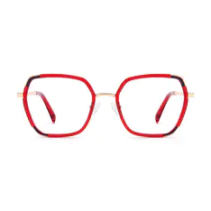 Geometric Red Eyeglasses