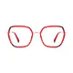 Geometric Red Eyeglasses