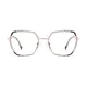 Geometric Transparent Gray Eyeglasses