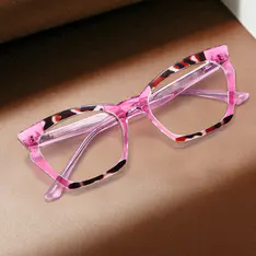 Cat-eye Pink/Tortoiseshell Eyeglasses