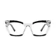 Cat-eye Black/Clear Eyeglasses
