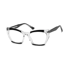Cat-eye Black/Clear Eyeglasses