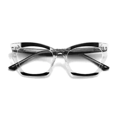 Cat-eye Black/Clear Eyeglasses