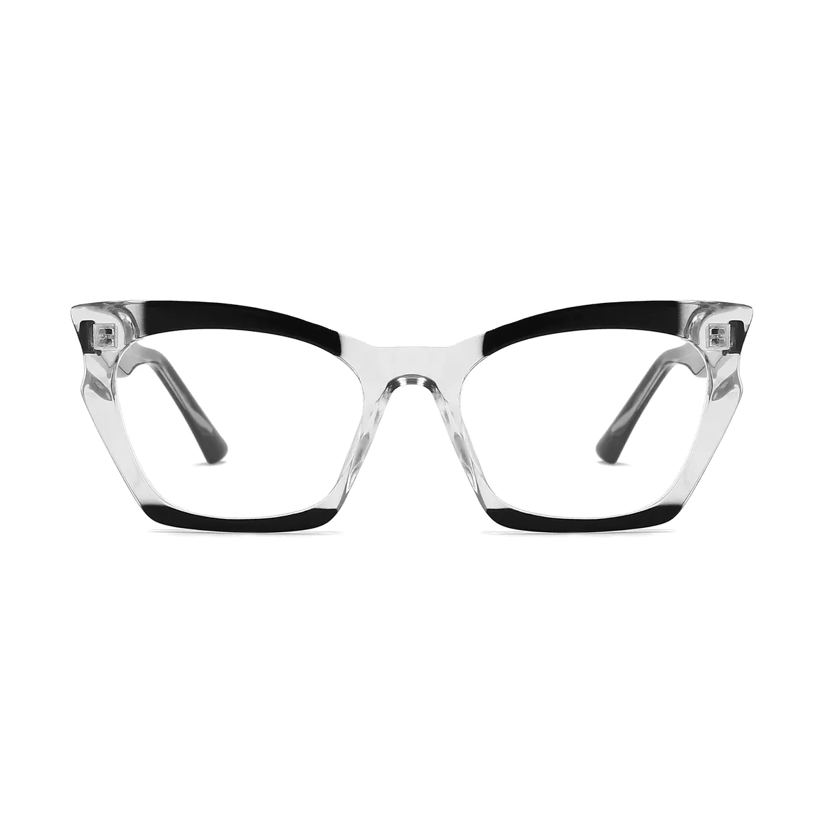 Cat-eye Black/Clear Eyeglasses