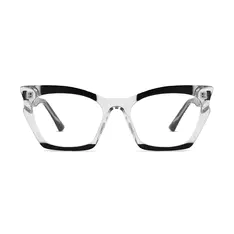 Cat-eye Black/Clear Eyeglasses