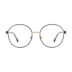Round Black/Gold Eyeglasses