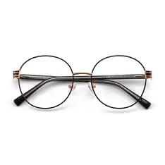 Round Black/Gold Eyeglasses