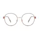 Round Gold/Brown Eyeglasses