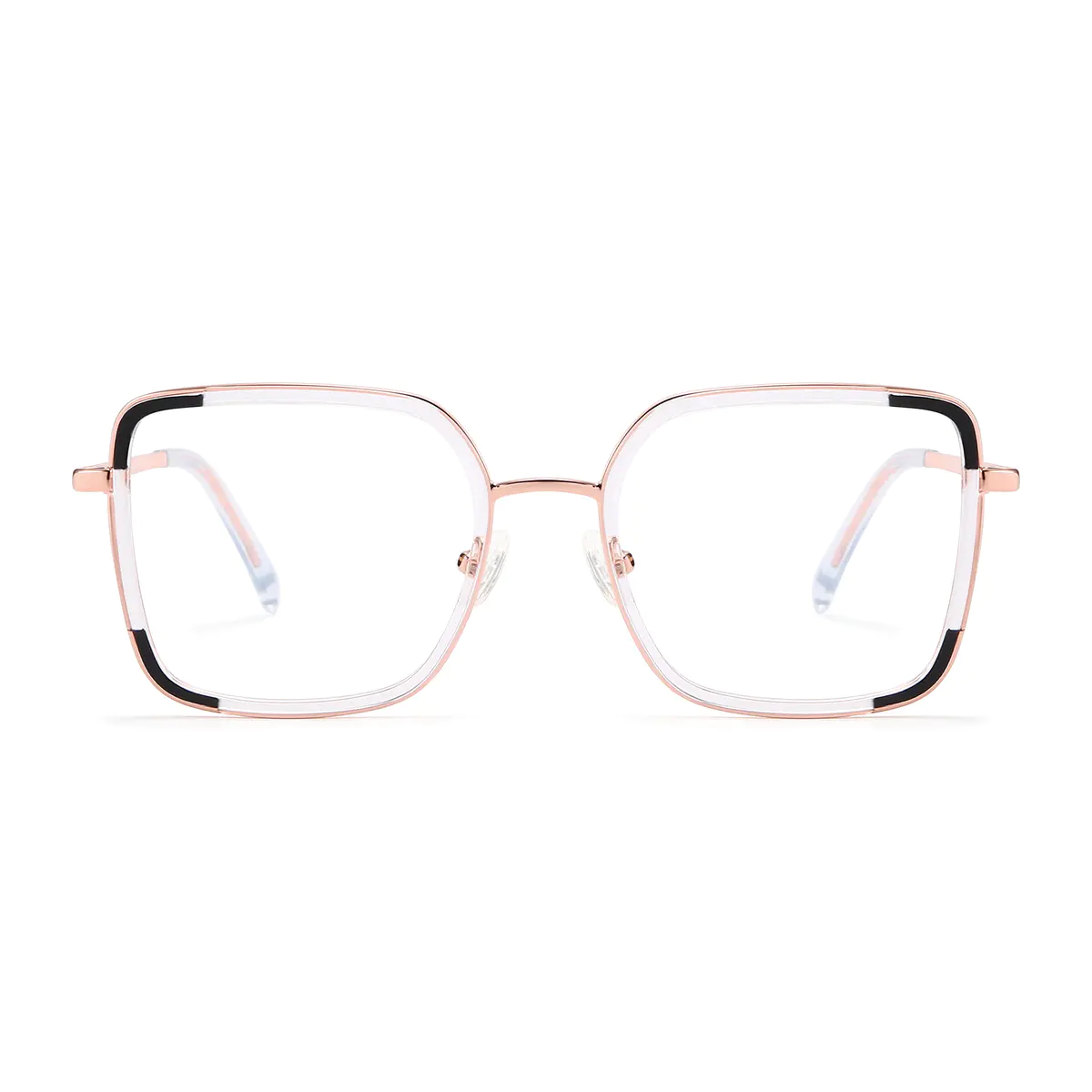 Square Clear/Gold Eyeglasses