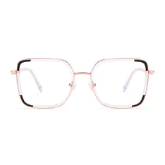 Square Clear/Gold Eyeglasses