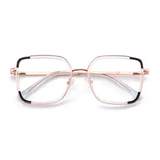 Square Clear/Gold Eyeglasses
