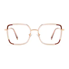 Square Light Brown Eyeglasses