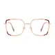 Square Light Brown Eyeglasses