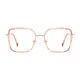 Square Transparent Pink Eyeglasses