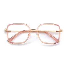 Square Transparent Pink Eyeglasses