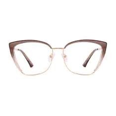 Cat-eye Light Brown Eyeglasses