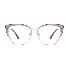 Cat-eye Gradient Gray Eyeglasses