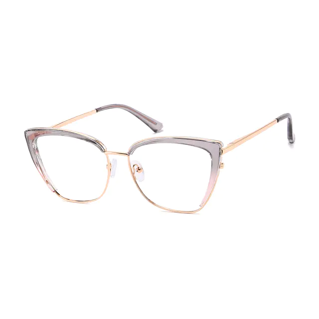 Cat-eye Gradient Gray Eyeglasses