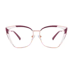 Cat-eye Transparent Pink Eyeglasses