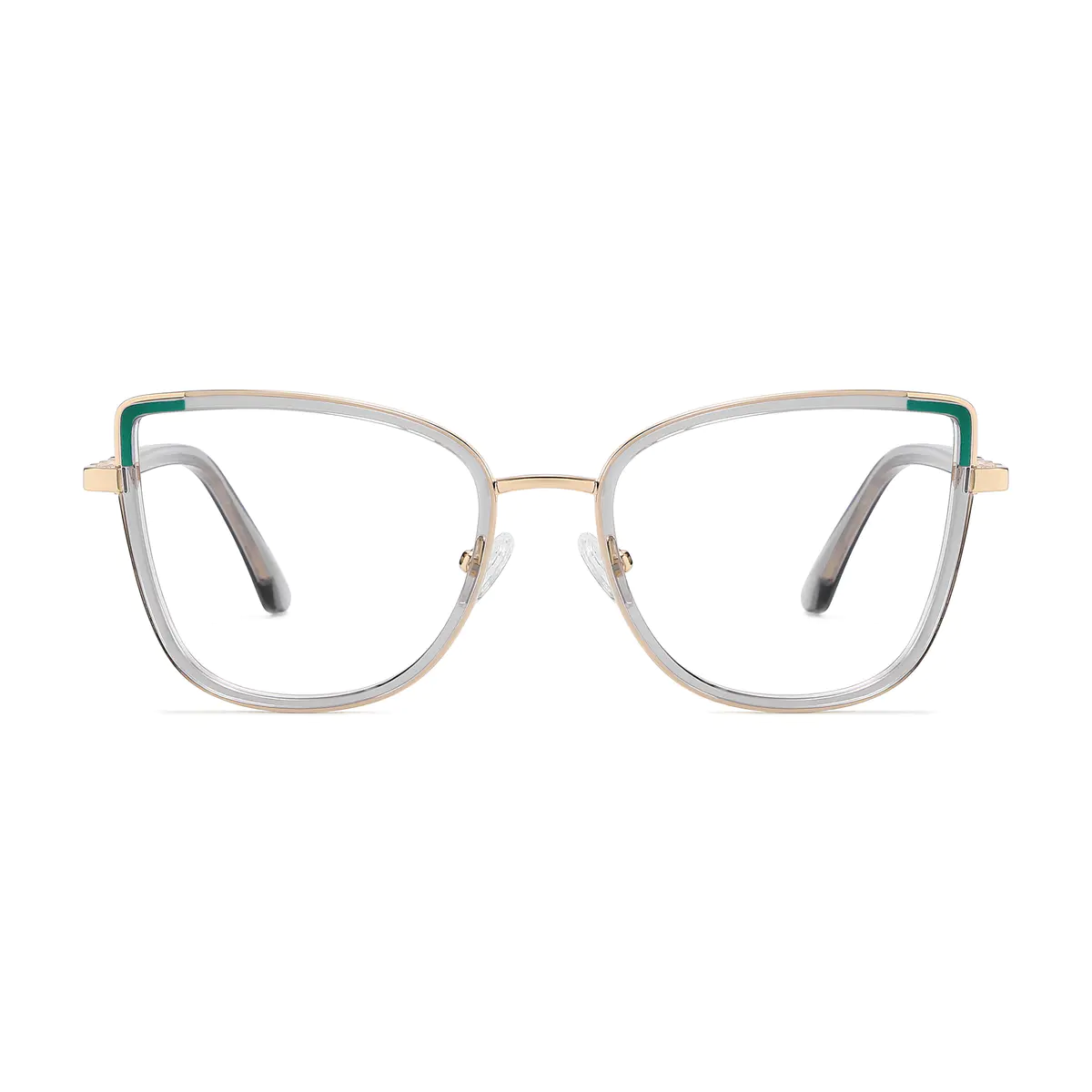 Cat-eye Transparent Gray Eyeglasses