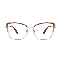 Cat-eye Light Brown Eyeglasses