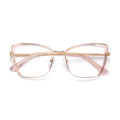 Cat-eye Transparent Pink Eyeglasses
