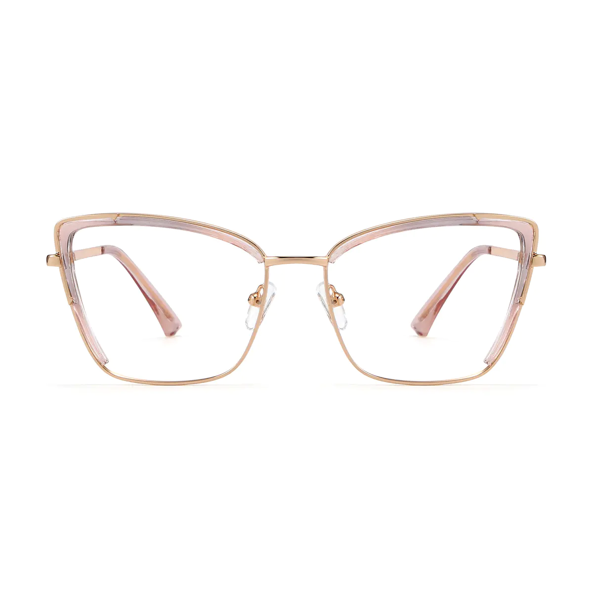 Cat-eye Transparent Pink Eyeglasses