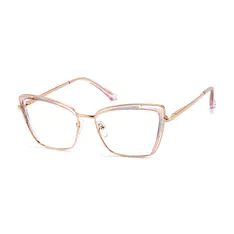 Cat-eye Transparent Pink Eyeglasses