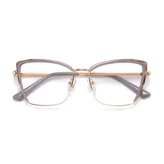 Cat-eye Transparent Gray Eyeglasses