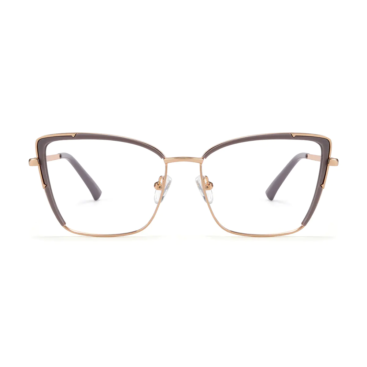Cat-eye Transparent Gray Eyeglasses