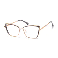 Cat-eye Transparent Gray Eyeglasses