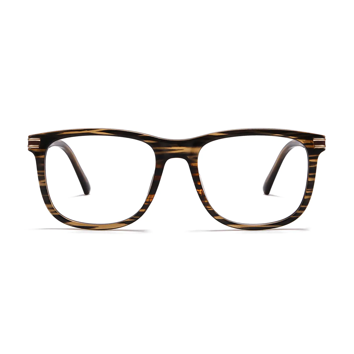 Square Striped Eyeglasses