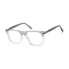 Square Transparent Gray Eyeglasses