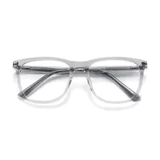 Square Transparent Gray Eyeglasses
