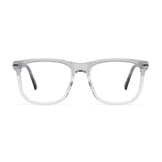 Square Transparent Gray Eyeglasses