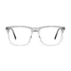 Square Transparent Gray Eyeglasses