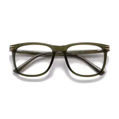 Square Dark Green Eyeglasses