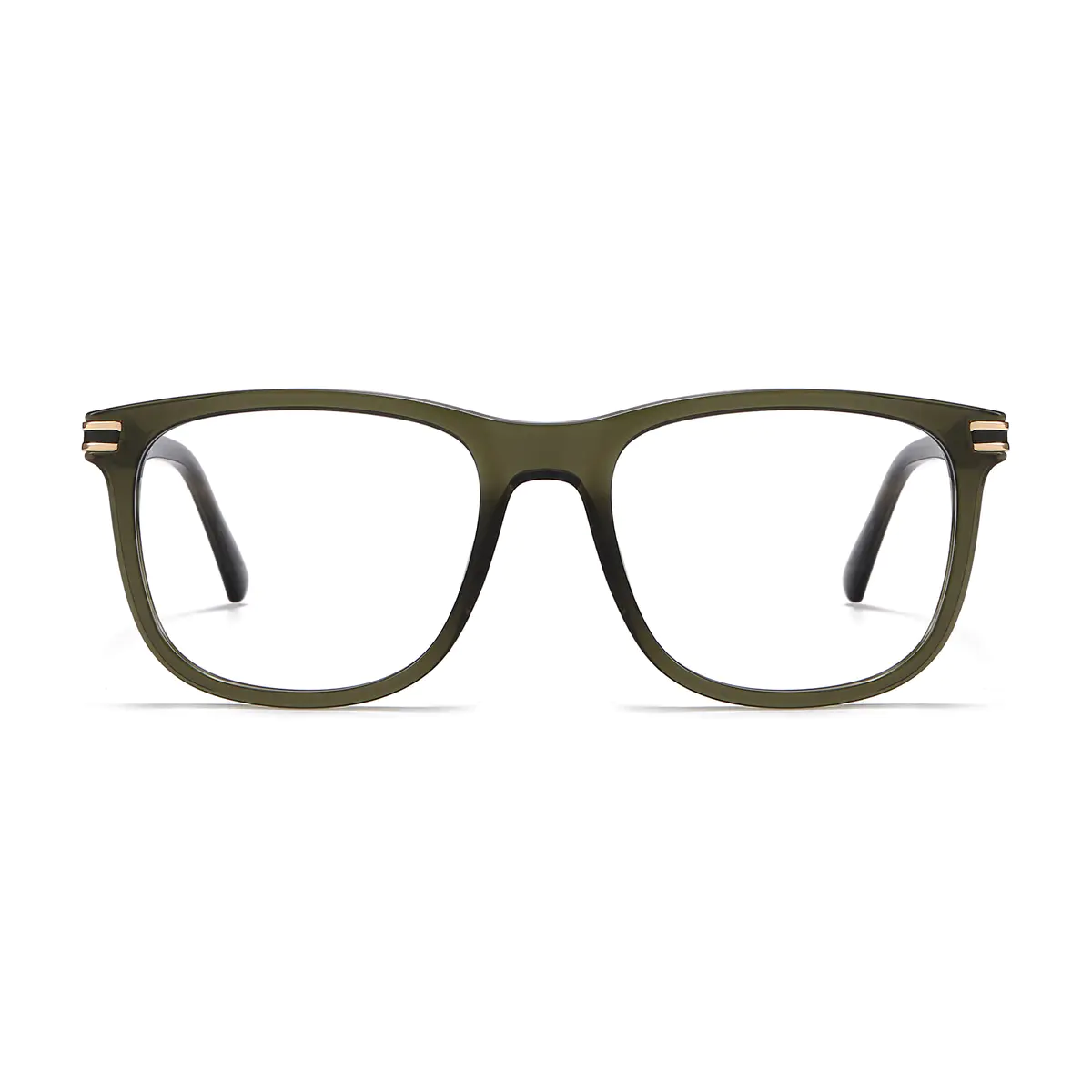 Square Dark Green Eyeglasses