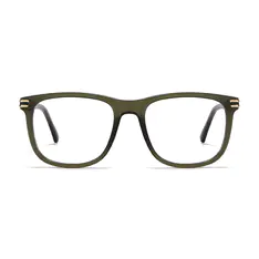 Square Dark Green Eyeglasses