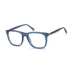 Square Transparent Blue Eyeglasses