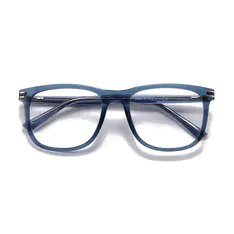 Square Transparent Blue Eyeglasses