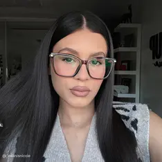 Square Transparent Gray Eyeglasses
