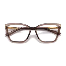 Square Transparent Gray Eyeglasses