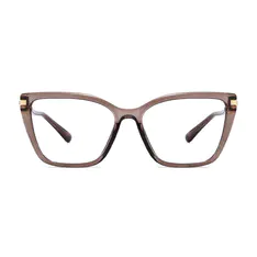 Square Transparent Gray Eyeglasses