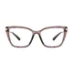 Square Transparent Gray Eyeglasses