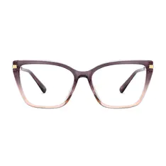 Square Transparent Amber Eyeglasses